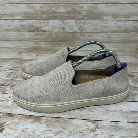 Rothy's The Original Ivory Houndstooth Gray Loafer Slip On Shoes Women's Size 10 - Picture 3 of 7